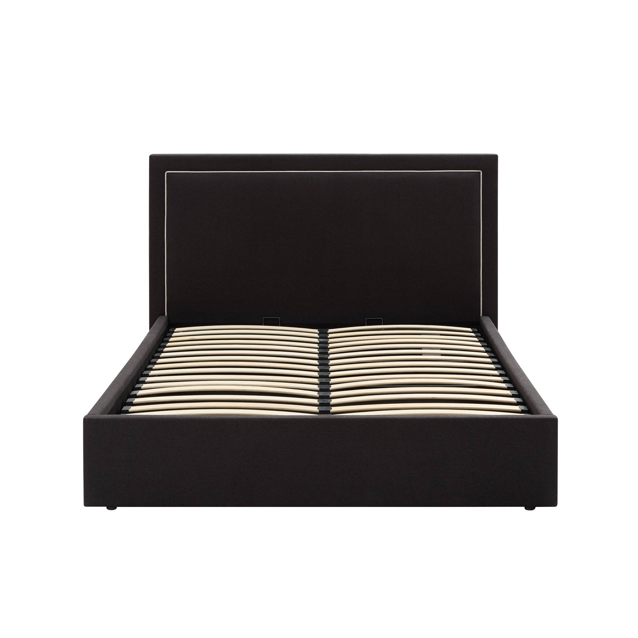 Windsor Ottoman Storage Bed - Black/Natural