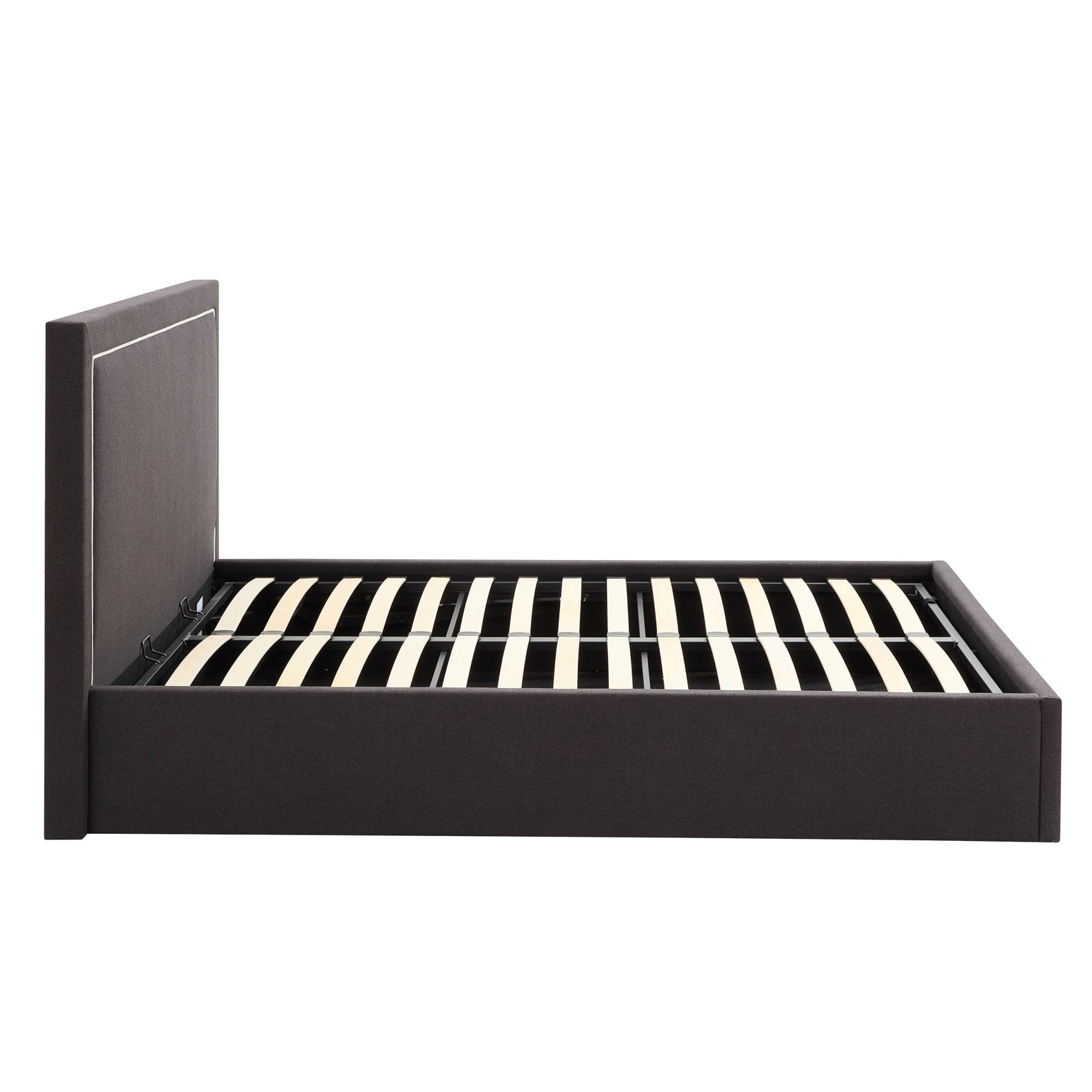 Windsor Ottoman Storage Bed - Black/Natural