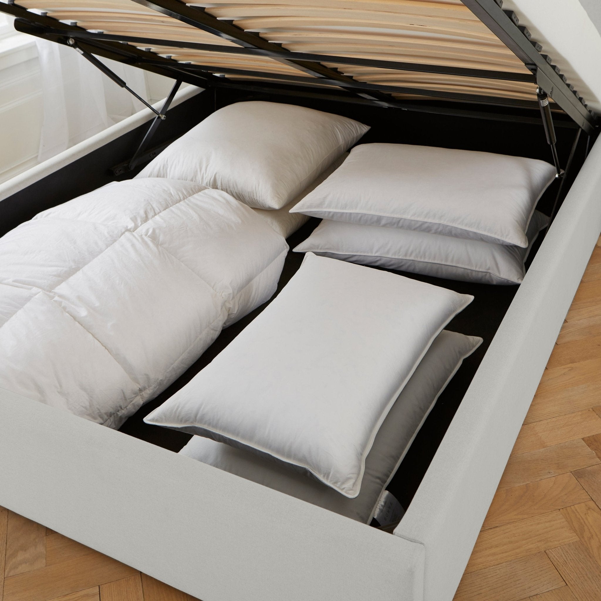 Windsor Ottoman Storage Bed - Natural